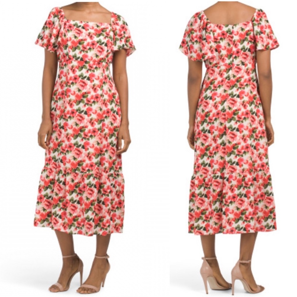 JULIA JORDAN NWT Floral Midi Dress Size 10